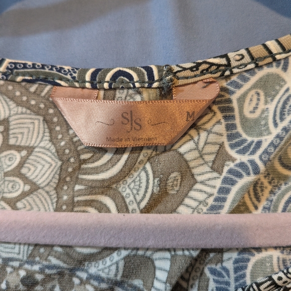 SJS Black and White Patterned Midi Dress - Picture 6 of 6